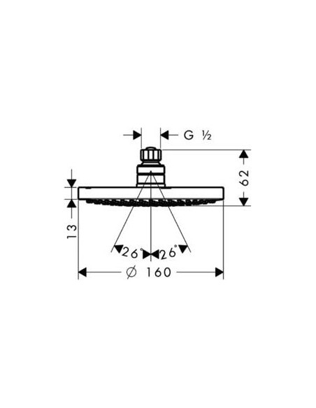 Hansgrohe augšējā duša Croma 100 27450000