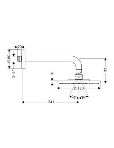 Hansgrohe augšējā duša Raindance AIR 27476000