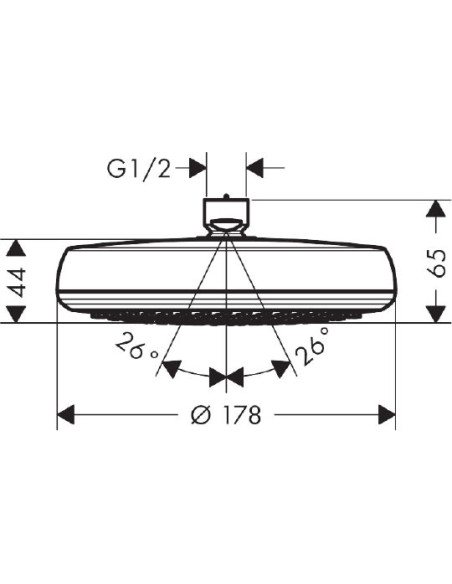 Hansgrohe augšējā duša Crometta Overhead shower 160 1jet 26577000