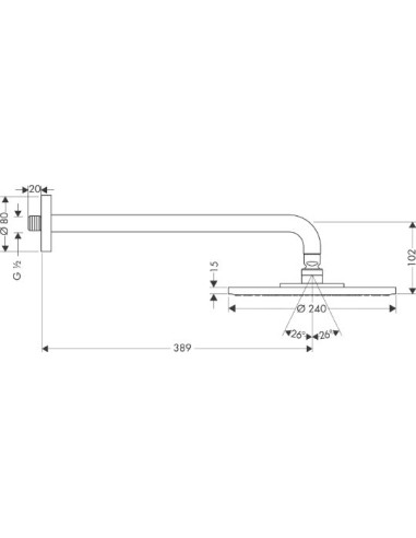 Hansgrohe augšējā duša Raindance AIR 27474000