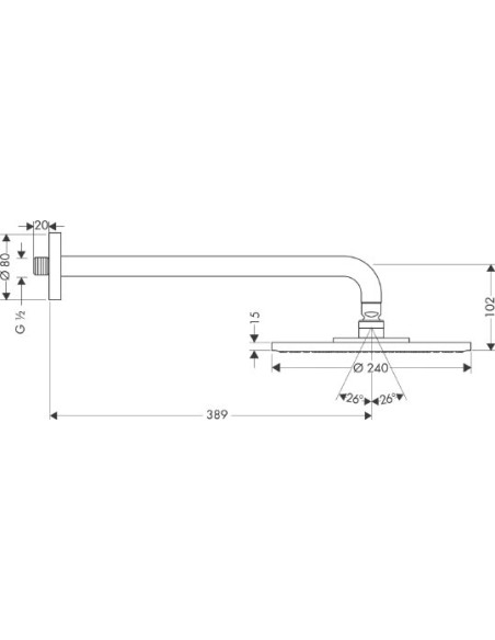 Hansgrohe augšējā duša Raindance AIR 27474000