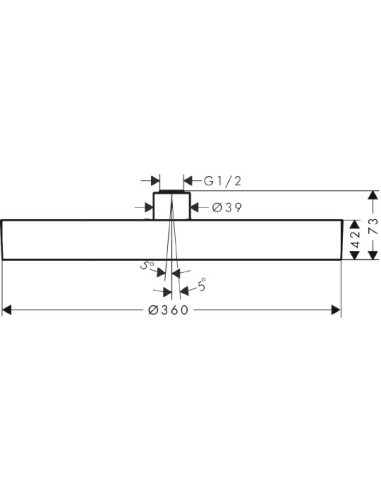 Hansgrohe augšējā duša Rainfinity 26231700