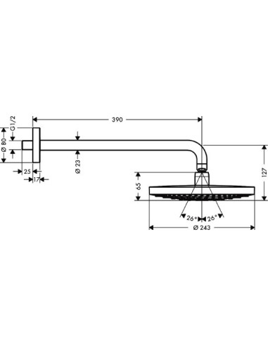 Hansgrohe augšējā duša Raindance Select S 240...