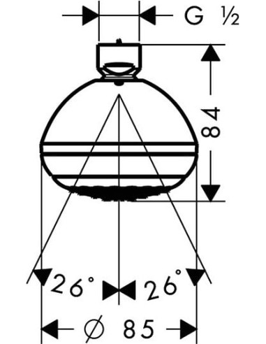 Hansgrohe augšējā duša Crometta 85 Green 1jet...