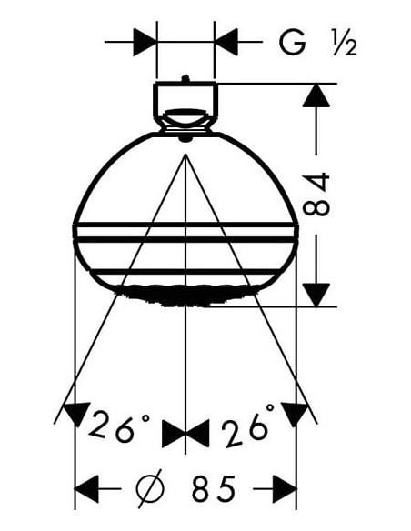 Hansgrohe augšējā duša Crometta 85 Green 1jet 28423000