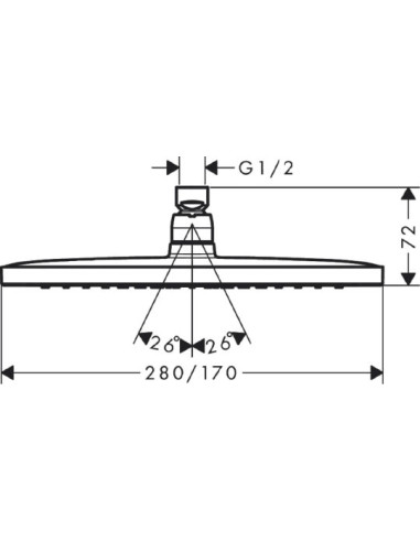 Hansgrohe augšējā duša Croma 26257000 - 4