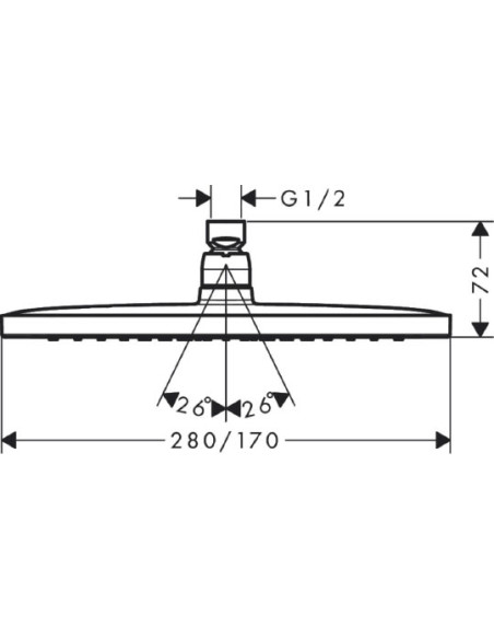 Hansgrohe augšējā duša Croma 26257000 - 4