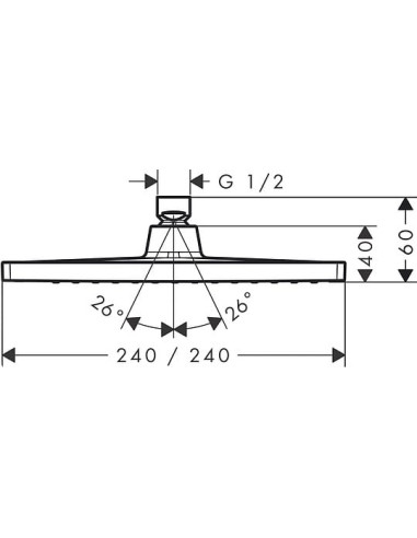 Hansgrohe augšējā duša Crometta E 240 1jet...