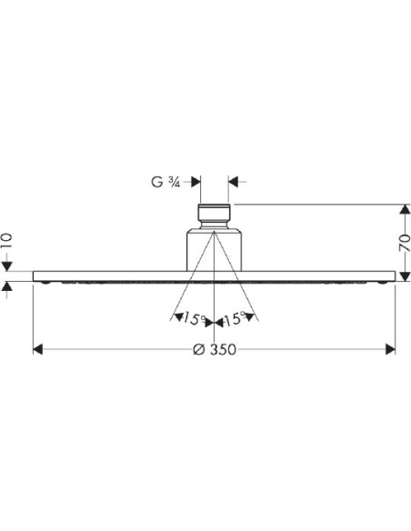 Hansgrohe augšējā duša Raindance Royale AIR 28420000