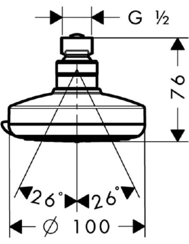 Hansgrohe augšējā duša Croma 100 Vario 27441000