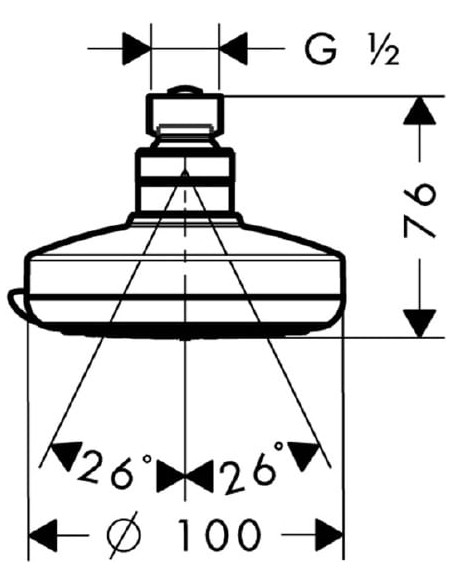 Hansgrohe augšējā duša Croma 100 Vario 27441000