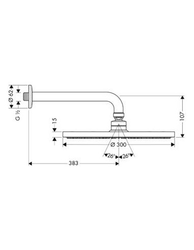 Hansgrohe augšējā duša Raindance AIR 27493000