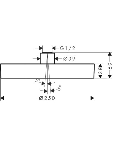 Hansgrohe augšējā duša Rainfinity 26228000