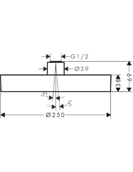 Hansgrohe augšējā duša Rainfinity 26228000