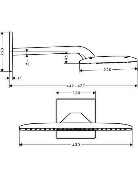 Hansgrohe augšējā duša Raindance E Air 27373000
