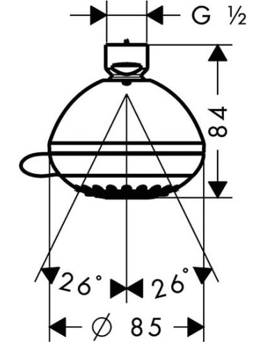 Hansgrohe augšējā duša Crometta 85 Vario 28424000
