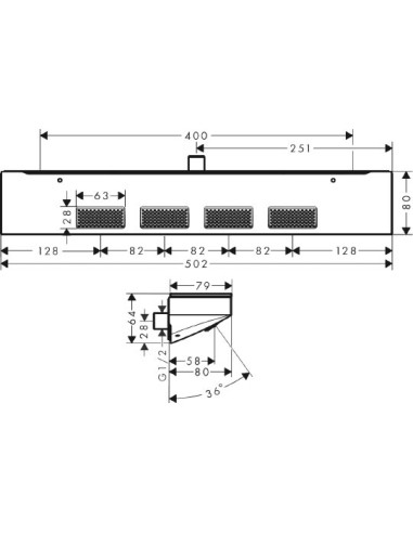 Hansgrohe augšējā duša Rainfinity 26243700