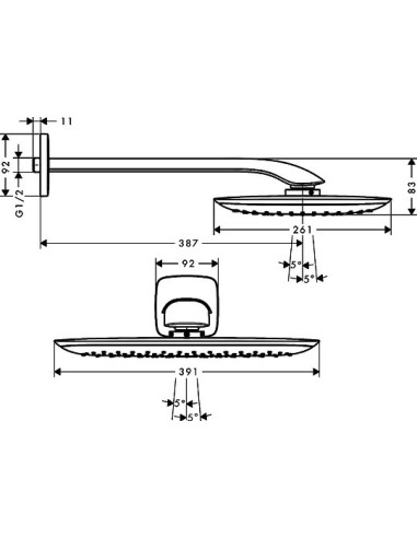 Hansgrohe augšējā duša PuraVida 27437000