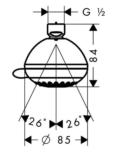 Hansgrohe augšējā duša Crometta 85 Multi 28425000