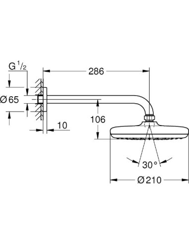Grohe augšējā duša Tempesta 26411000 - 4
