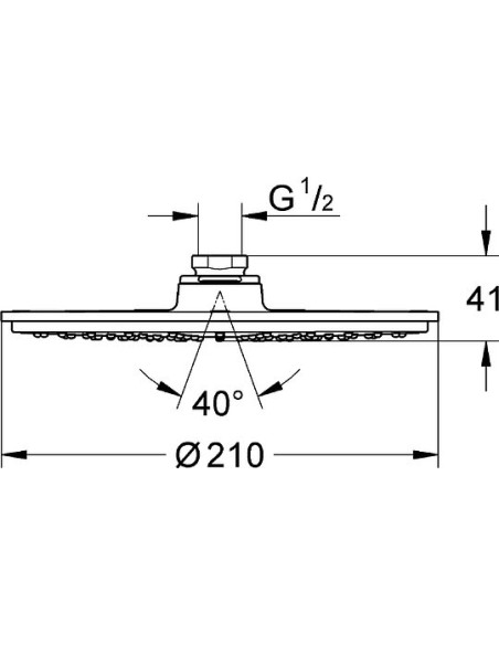 Grohe augšējā duša Rainshower Cosmopolitan 210 28368LS0 - 5 Grohe augšējā duša Rainshower Cosmopolitan 210 28368LS0 - 5
