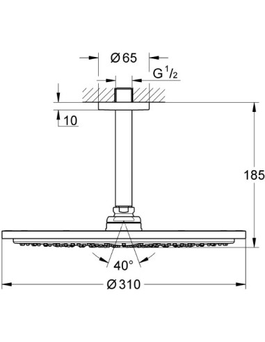 Grohe augšējā duša Rainshower 26067A00 - 3