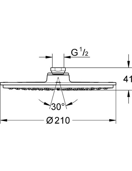 Grohe augšējā duša Rainshower Cosmopolitan 210 2836800E - 8