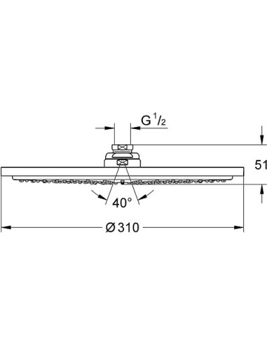 Hansgrohe augšējā duša Raindance AIR 27477000 - 8