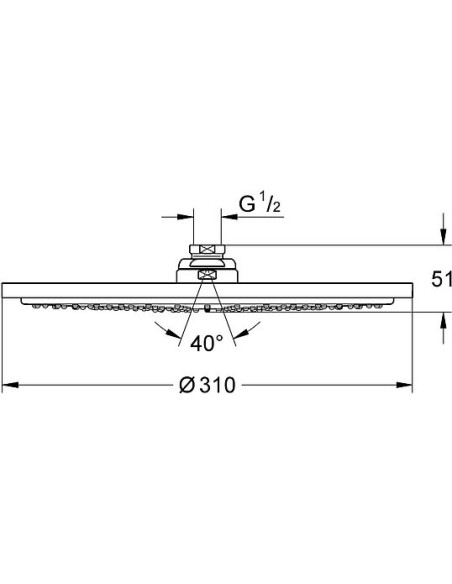 Hansgrohe augšējā duša Raindance AIR 27477000 - 8