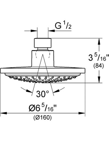Grohe augšējā duša Euphoria Cosmopolitan 160 28233000 - 11
