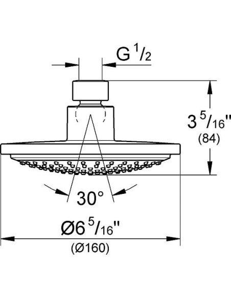 Grohe augšējā duša Euphoria Cosmopolitan 160 28233000 - 11