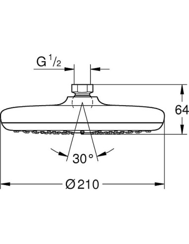 Grohe augšējā duša Tempesta 26408000 - 9