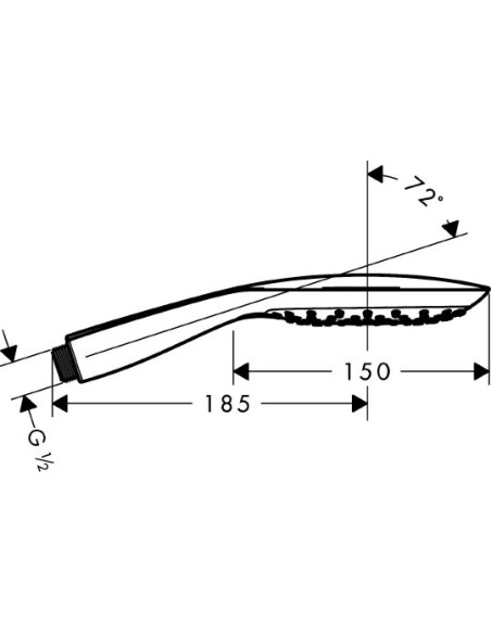 Hansgrohe rokas duša Raindance Select E150 3jet 26550400