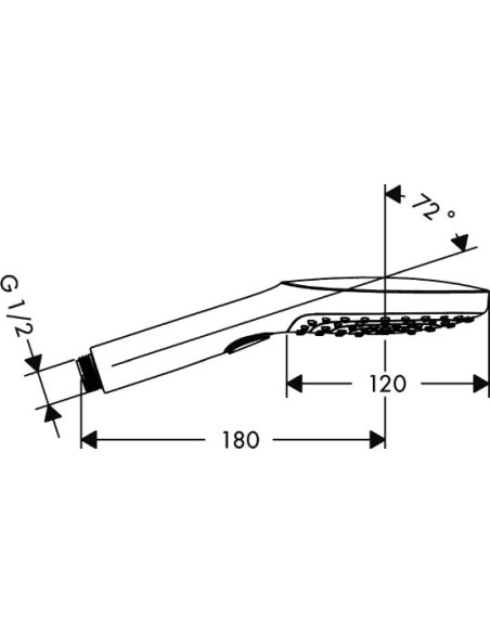 Hansgrohe rokas duša Raindance Select 120 Air 3jet 26520400