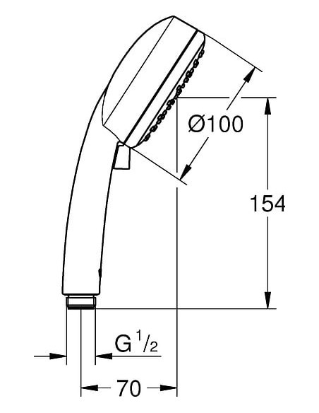 Grohe rokas duša Tempesta Cosmopolitan 2757120E - 3