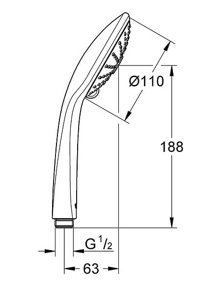 Grohe rokas duša Euphoria 110 Massage 27221001 - 8