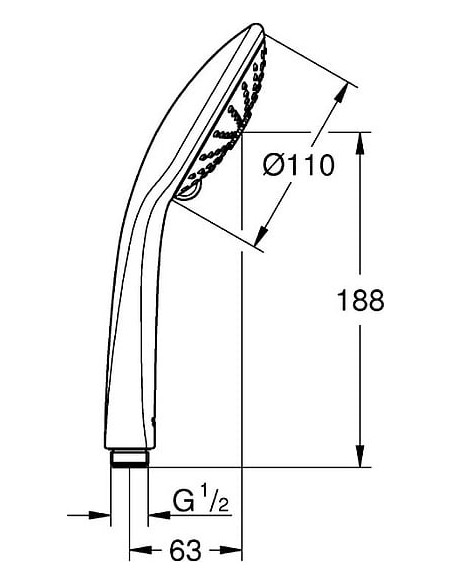 Grohe rokas duša Euphoria 110 Massage 27239000 - 10