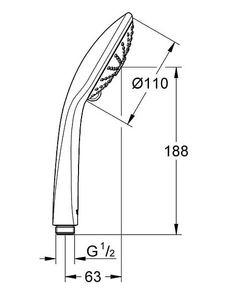 Grohe rokas duša Euphoria 110 Massage 27239001 - 8