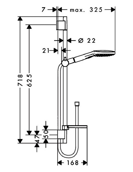Hansgrohe dušas komplekts Raindance Select E 120 26620400
