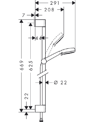 Hansgrohe dušas komplekts Crometta 100 Multi...