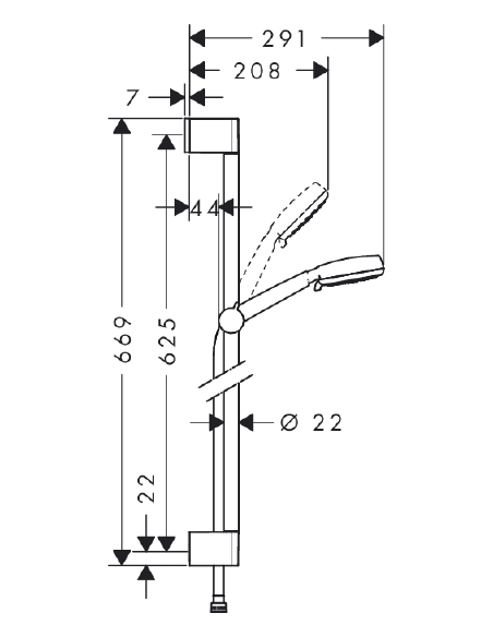 Hansgrohe dušas komplekts Crometta 100 Multi 26650400