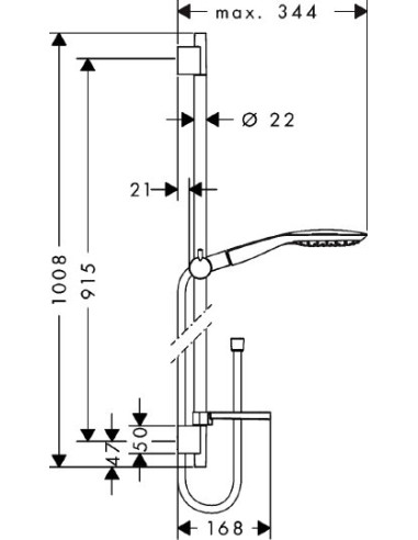 Hansgrohe dušas komplekts Raindance Select E...