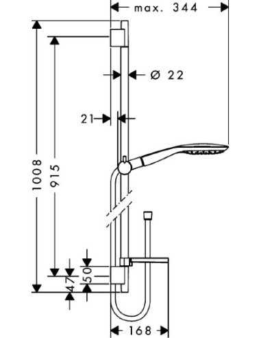 Hansgrohe dušas komplekts Raindance Select E...