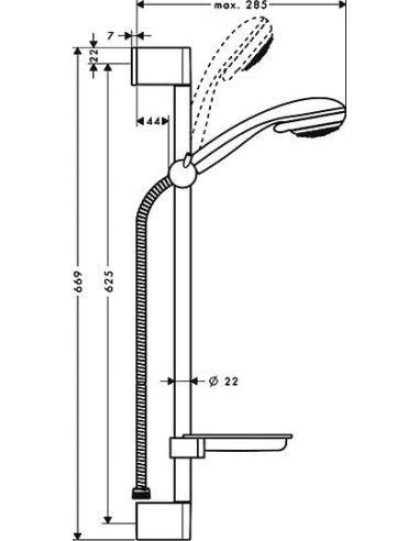 Hansgrohe dušas komplekts Crometta 85 Vario...