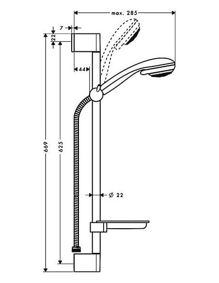 Hansgrohe dušas komplekts Crometta 85 Vario 27764000