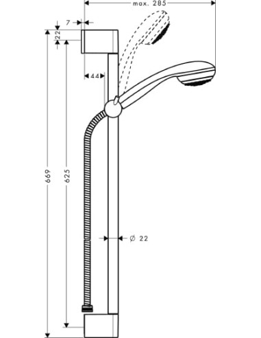 Hansgrohe dušas komplekts Crometta 85 Multi...