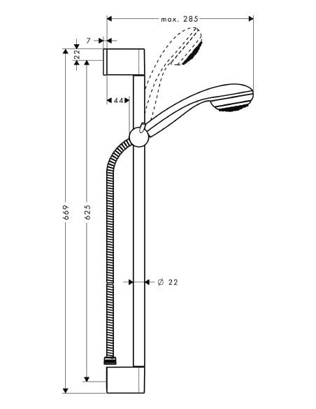Hansgrohe dušas komplekts Crometta 85 Multi 27767000