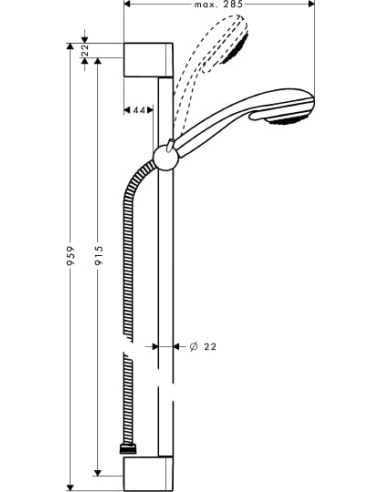 Hansgrohe dušas komplekts Crometta 85 27729000