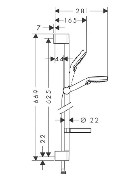 Hansgrohe dušas komplekts Crometta Vario 650 26553400