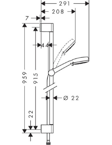 Hansgrohe dušas komplekts Crometta 100 Vario...